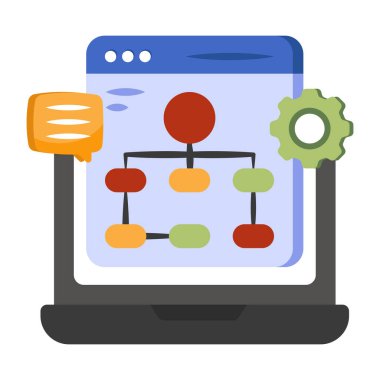 Web hiyerarşisinin yaratıcı tasarım simgesi 