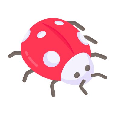 A colored design icon of bug