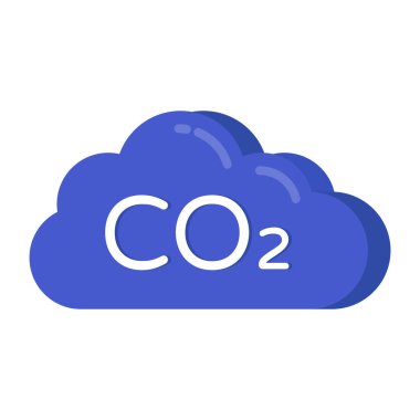 CO2 emisyonunun modern tasarım simgesi