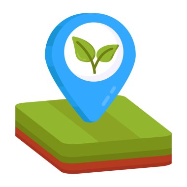 Eko konumunun kavramsal düz tasarım simgesi 