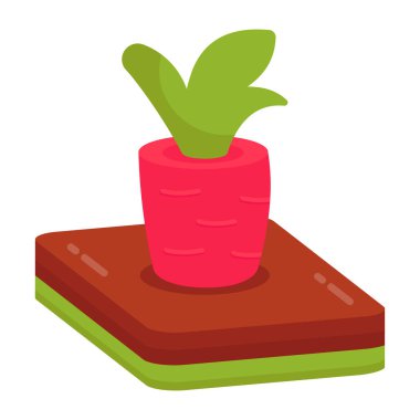 A unique design icon of indoor plant 