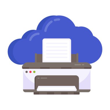 Bulut yazıcısının premimium indirme simgesi