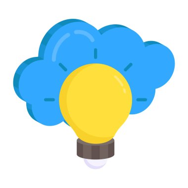 An icon design of cloud idea