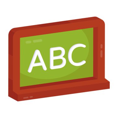 ABC öğreniminin yaratıcı tasarım simgesi