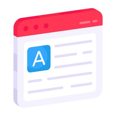 Çevrimiçi içerik yazısının kavramsal düz tasarımı