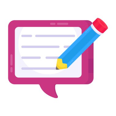 Düzenleme yorumu için yaratıcı bir tasarım simgesi 