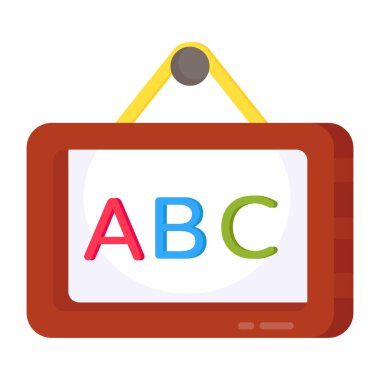        ABC panosunun düzenlenebilir düz tasarım vektörü 