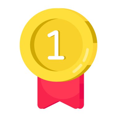 Pozisyon rozetinin düz tasarım simgesi 