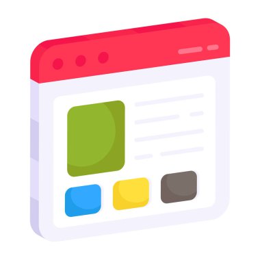 Trendy design icon of web content 