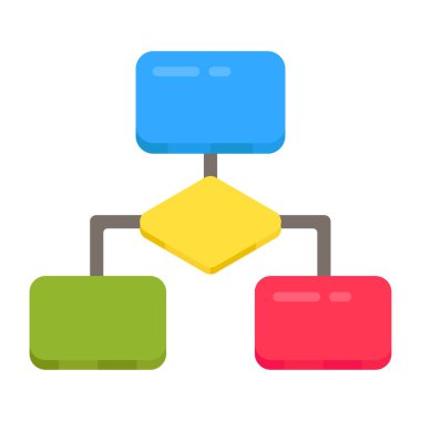 Hiyerarşinin kavramsal düz tasarım simgesi