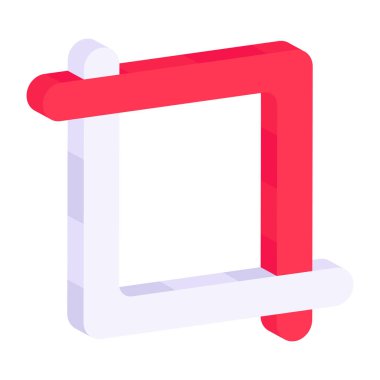      Modern style icon of crop tool 