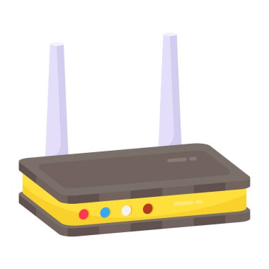 Wi-Fi yönlendiricisinin modern tasarım simgesi 