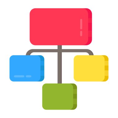 Hiyerarşinin kavramsal düz tasarım simgesi