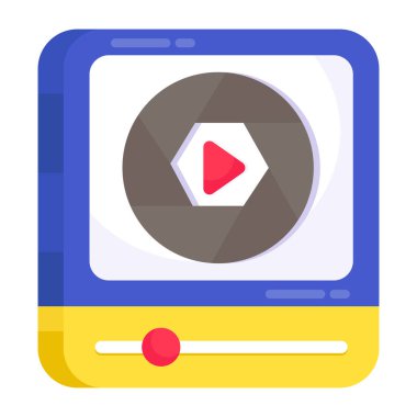 Unique design icon of online video 