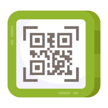 QR kodunun düz tasarım simgesi