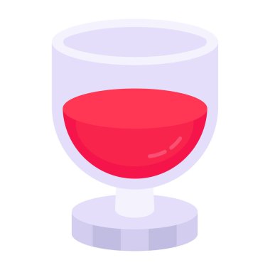 Meyve suyu bardağı simgesi, düzenlenebilir vektör