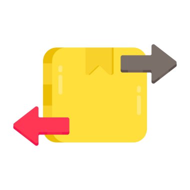 Paket değişiminin modern tasarım simgesi 