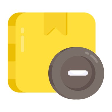 An editable design icon of remove parcel 