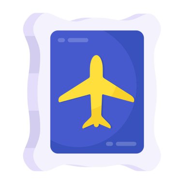 A unique design icon of air ticket 