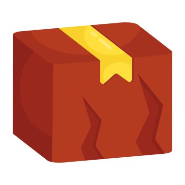 Çatlak paketin düzenlenebilir tasarım simgesi 