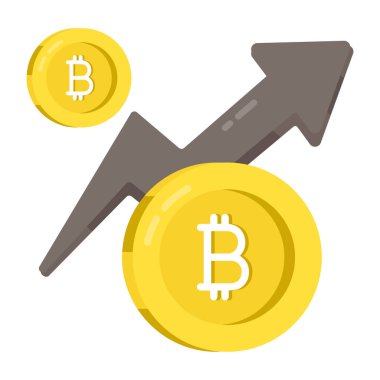 Bitcoin büyüme grafiğinin premium indirme simgesi 