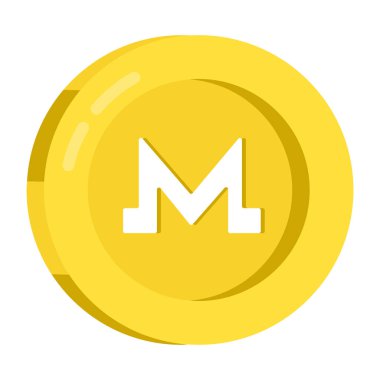Monero madeni parasının mükemmel tasarım simgesi  
