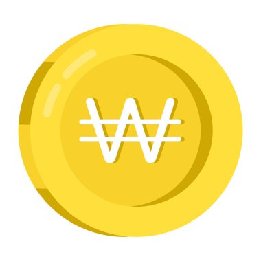 Kore madeni parasının bir simge tasarımı