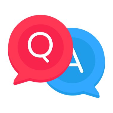 An icon design of question answer 