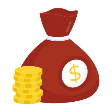 Modern design icon of money bag