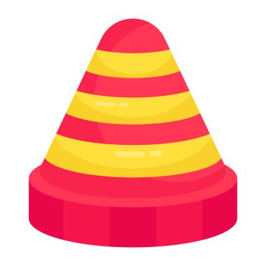 İnşaat konisinin modaya uygun vektör tasarımı