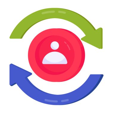 Çalışanların değişiminin mükemmel tasarım simgesi 