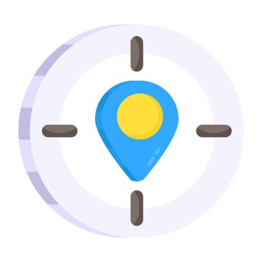 Unique design icon of location target 