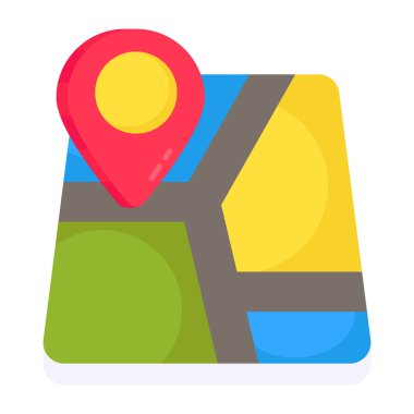 Premium design icon of map 