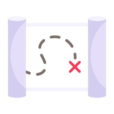 Premium design icon of map 