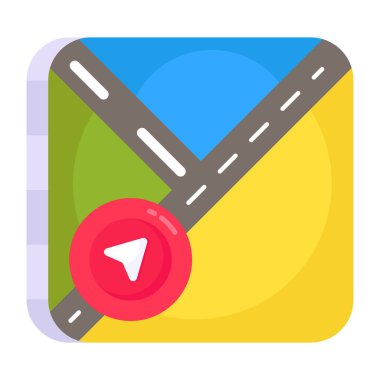 Premium design icon of map 
