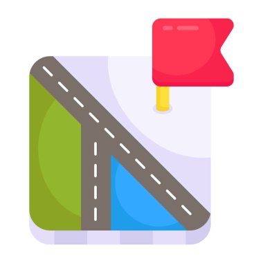 Trendy design icon of destination 