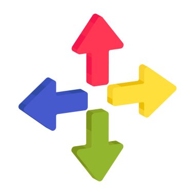 Modern design icon of directional arrows 