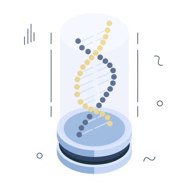 DNa icon in flat design