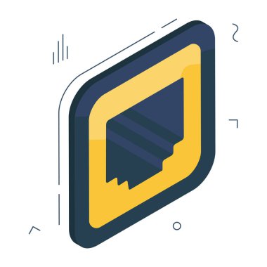 Ethernet portunun mükemmel tasarım simgesi 