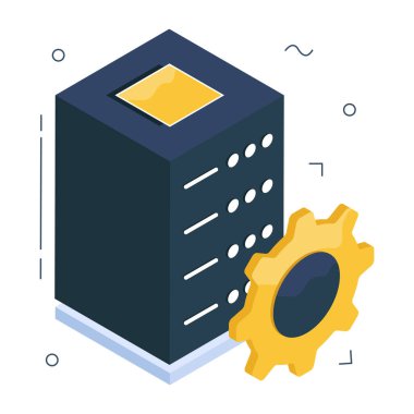 Sunucu ayarlarının simge tasarımı