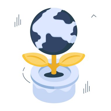 Küresel ekolojinin eşsiz bir tasarım ikonu 