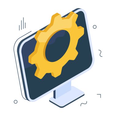 Sistem ayarlarının eşsiz bir tasarım simgesi 