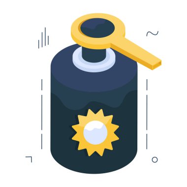 Güneş kreminin yaratıcı tasarım simgesi 