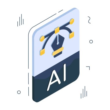 Trendy design icon of ai file 