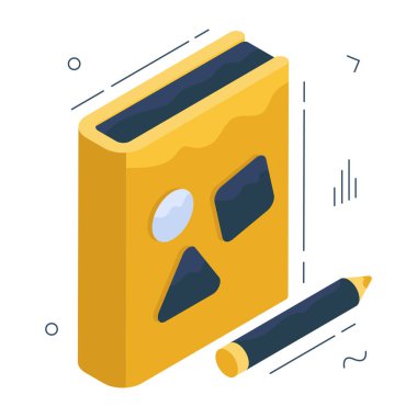 Unique design icon of graphic book