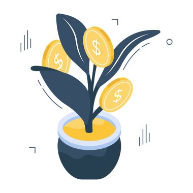 Dolar bitkisinin modern tasarım simgesi