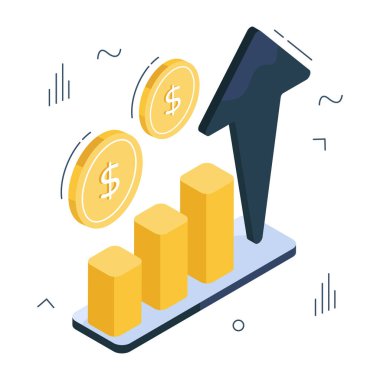 An icon design of financial chart 
