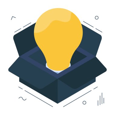 Kutunun dışındaki düşüncelerin modern tasarım simgesi 