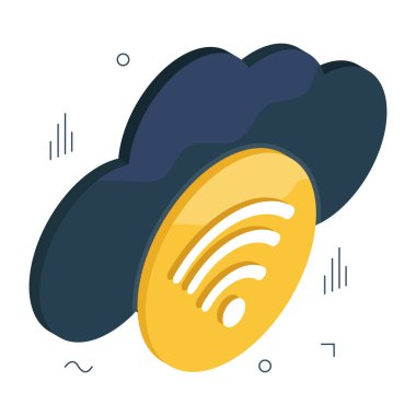 Perfect design icon of cloud wifi