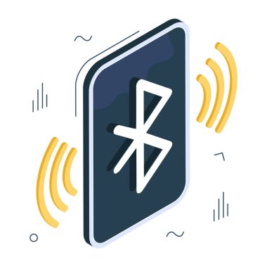 Modern tasarımda mobil bluetooth simgesi 